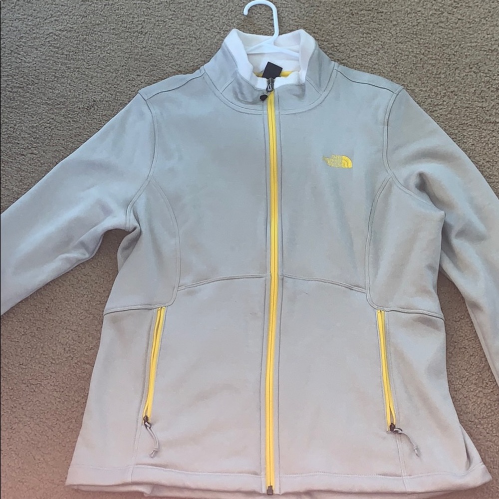 Barley worn grey and yellow north face